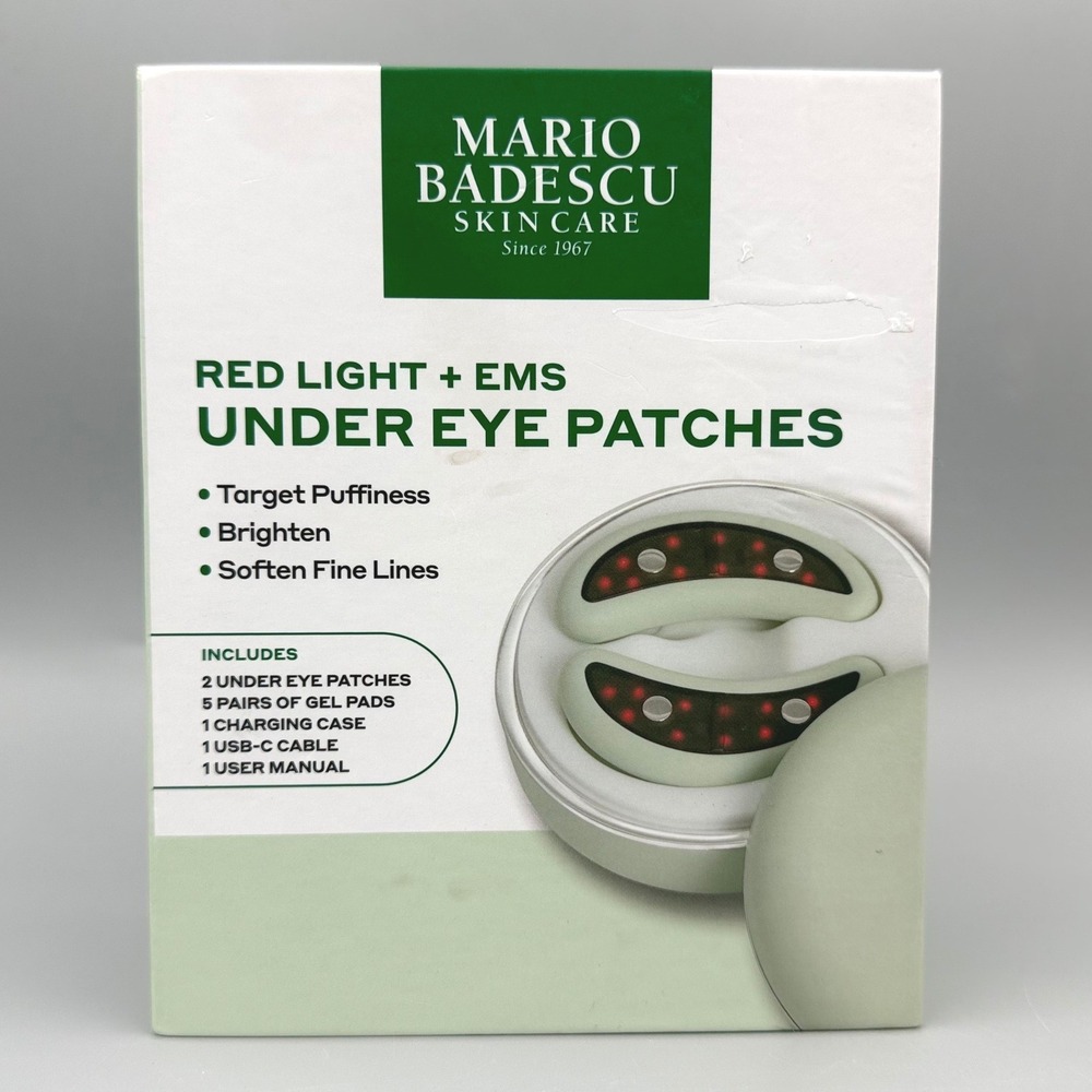 Mario Badescu Red Light EMS Under Eye Patches Green LED Therapy Device